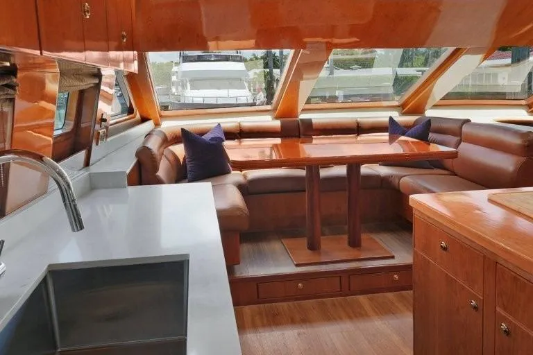 Slide: The Image of Luxurious 2003 Hargrave Sky Lounge interior with elegant wood finishes and spacious seating area. - 31