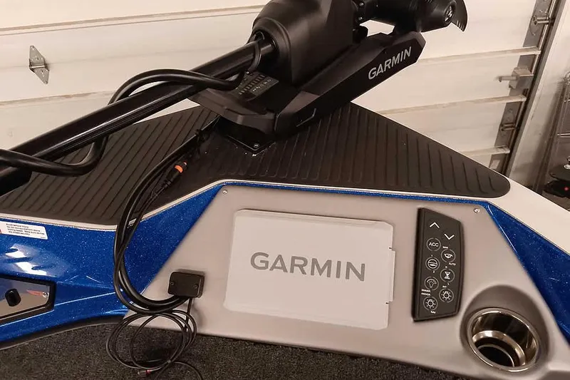 Slide: The Image of 2026 Ranger 620FS Cup-Equipped boat with Garmin navigation system and control panel. - 18