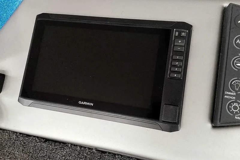 Slide: The Image of Garmin display on 2026 Ranger 620FS Cup-Equipped boat dashboard. - 20