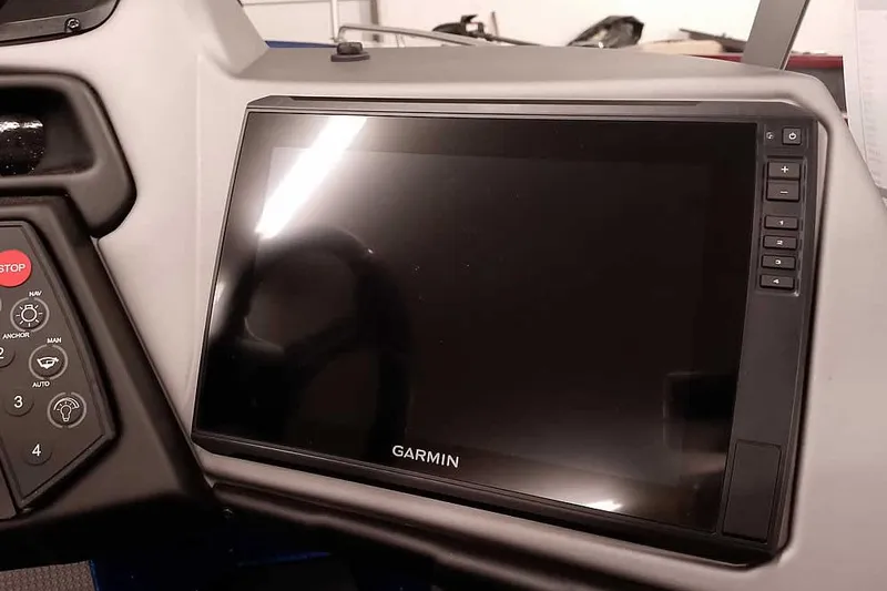 Slide: The Image of Garmin display in 2026 Ranger 620FS Cup-Equipped boat dashboard. - 35