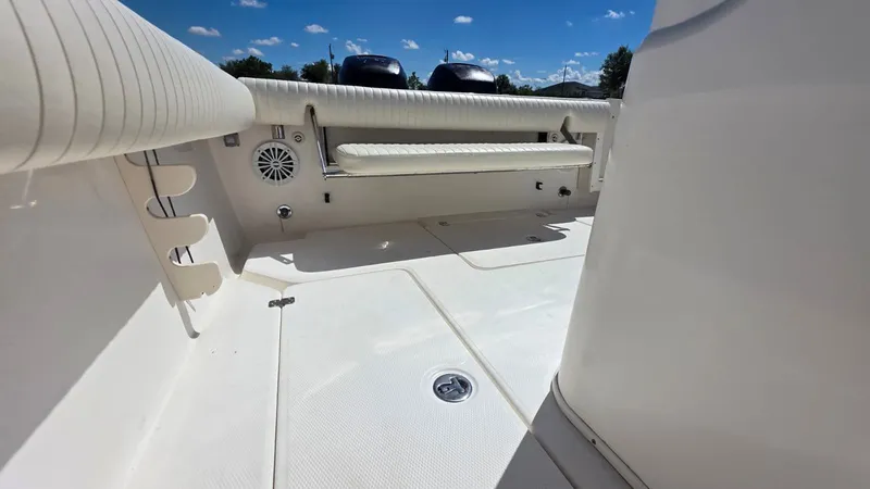 Slide: The Image of Interior of a 2020 Mako 284 Center Console boat. - 12