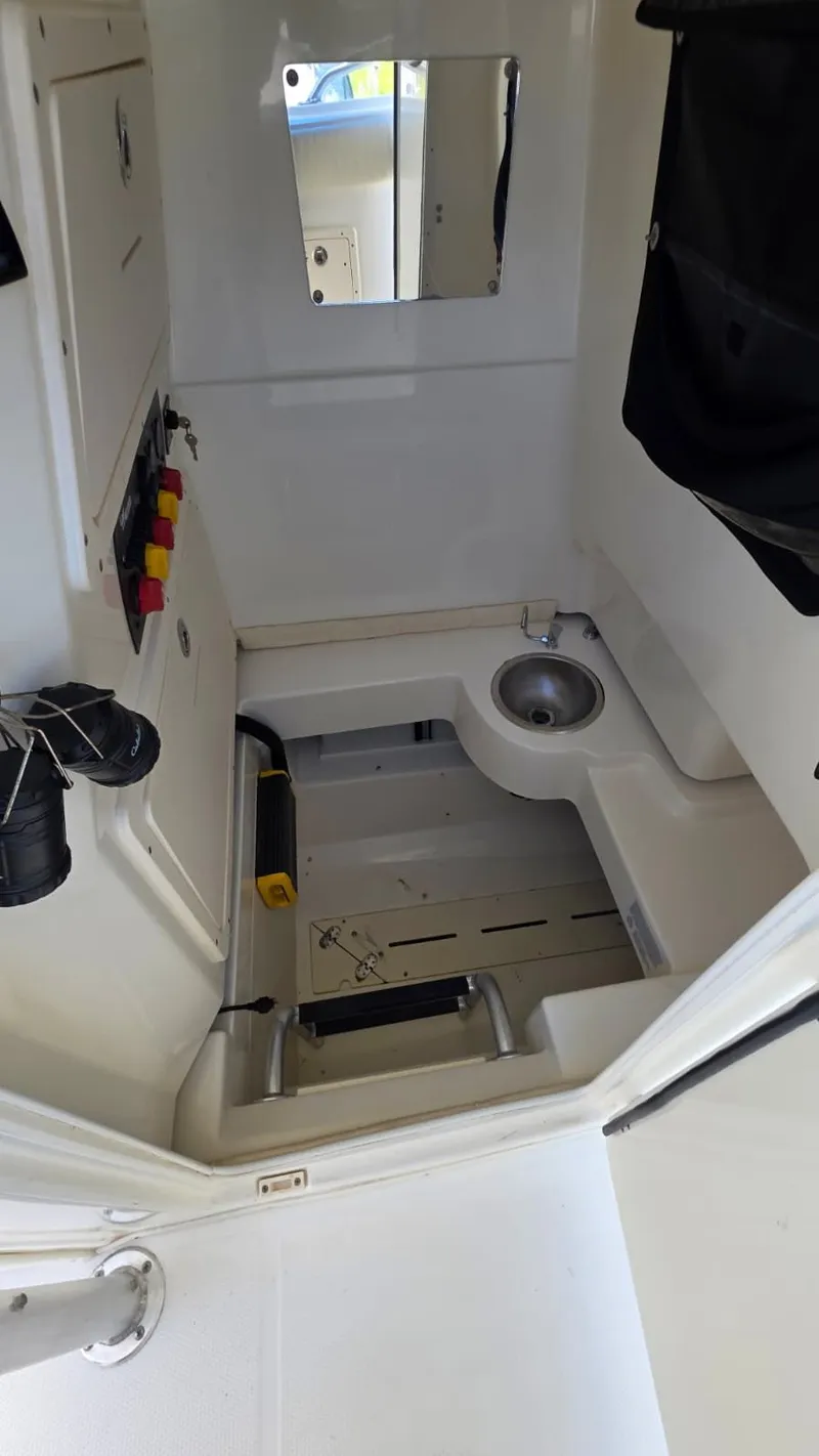 Slide: The Image of Interior of a 2020 Mako 284 Center Console boat. - 22