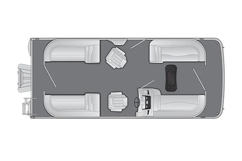 Slide: The Image of Top view layout of 2026 Bennington S 22 SSR pontoon boat interior. - 33