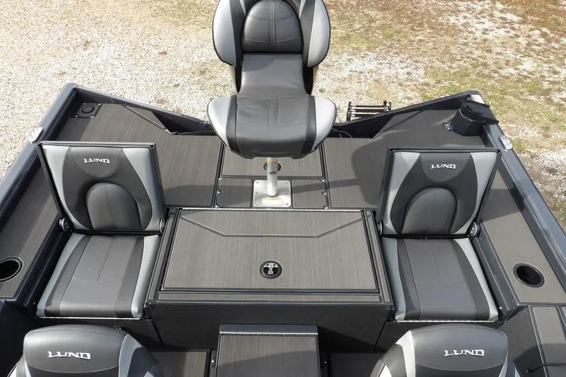 Slide: The Image of 2026 Lund 1975 Renegade boat interior with sleek seating and modern design. - 9