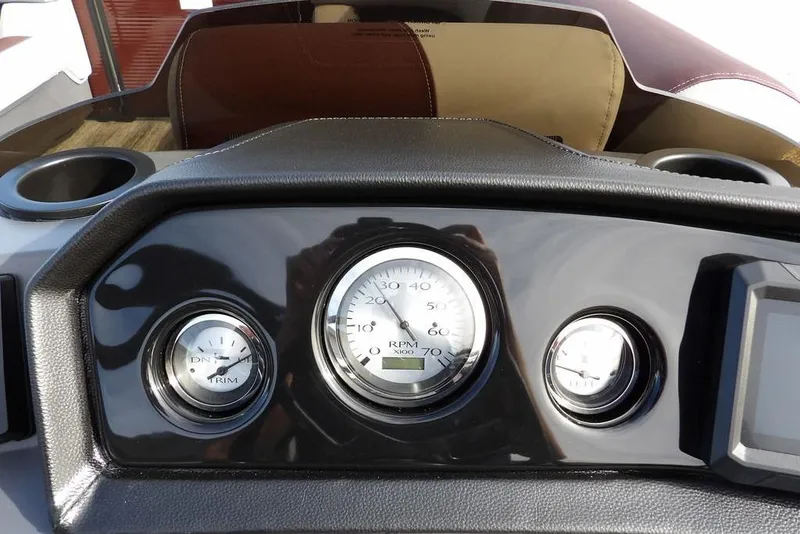 Slide: The Image of Dashboard of 2026 Bennington S 22 SSR boat with gauges and controls. - 21