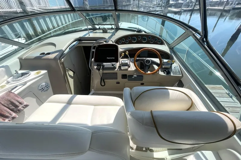 Slide: The Image of HELM DECK WITH CAPTAINS CHAIR & DOUBLE WIDE COMPANION LOUNGE SEATING - 30