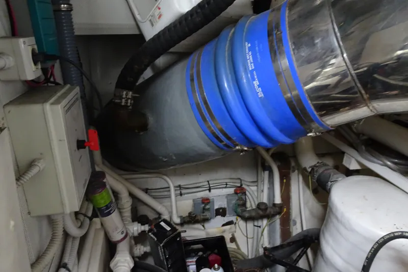 Slide: The Image of Engine room of a 2010 Azimut 100 Leonardo yacht, featuring Kohler power systems. - 65
