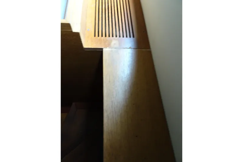 Slide: The Image of Engine room of 2010 Azimut 100 Leonardo yacht with fire extinguisher and mechanical components. - 76