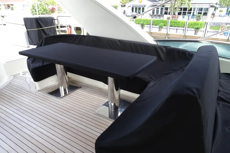 Slide: The Image of Steering area of 2010 Azimut 100 Leonardo yacht with covered controls. - 81