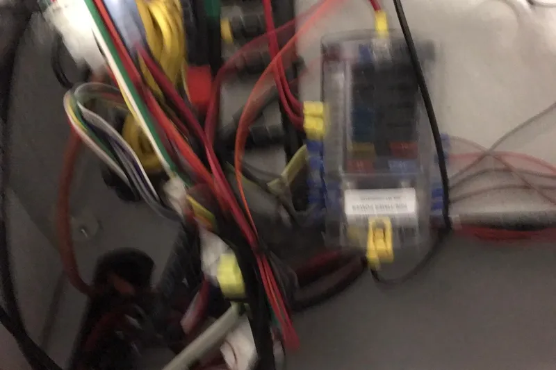 Slide: The Image of Electrical wiring and fuse box inside 2026 JC NEPTOON SPORT 21TT boat. - 25