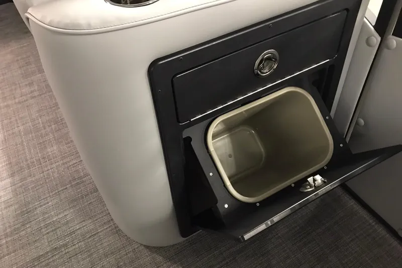 Slide: The Image of 2026 JC NEPTOON SPORT 21TT interior with built-in trash compartment. - 27