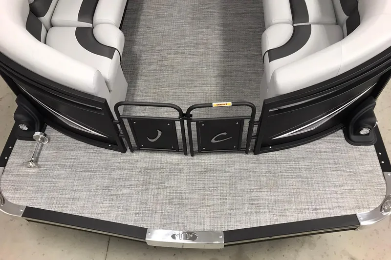 Slide: The Image of 2026 JC NEPTOON SPORT 21TT pontoon boat interior with stylish seating and sleek design. - 11