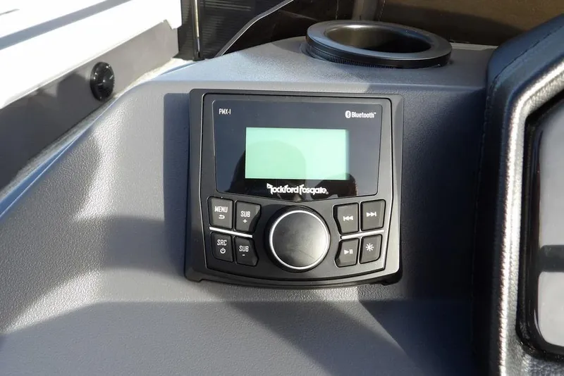 Slide: The Image of Control panel of 2026 Bennington S 22 SSR boat with Bluetooth audio system. - 19