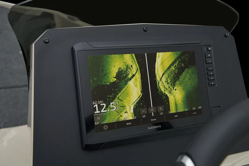 Slide: The Image of Manufacturer Provided Image: Garmin fishfinder display on 2026 Ranger Z185 boat dashboard. - 41