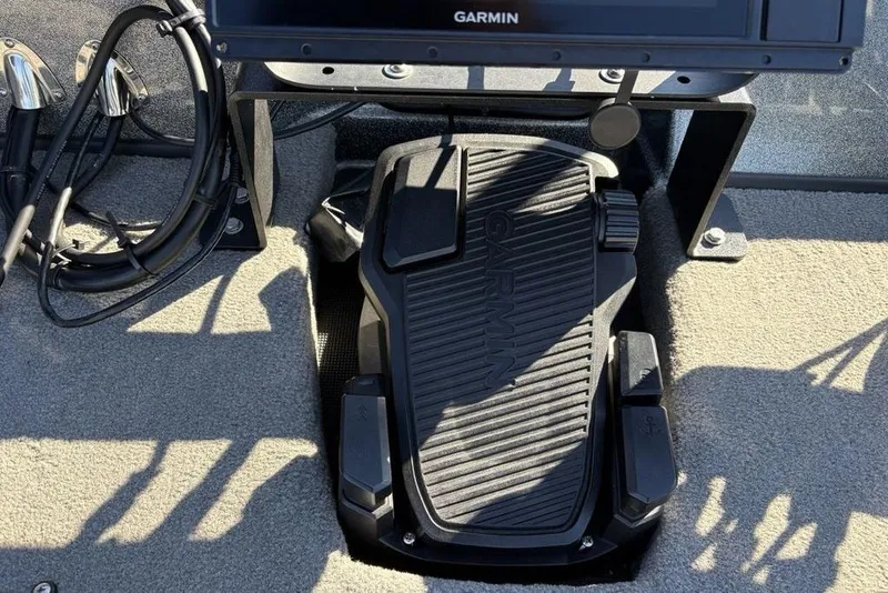 Slide: The Image of Foot pedal control on 2019 Nitro ZV19 boat with Garmin electronics. - 14