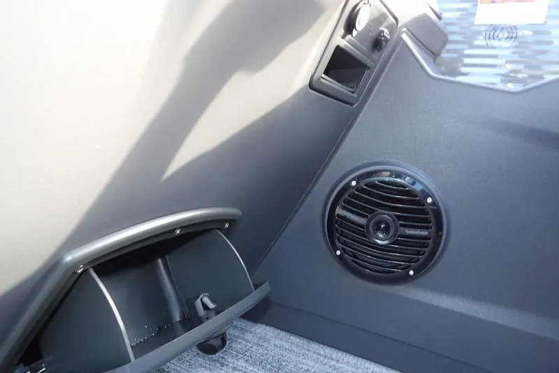 Slide: The Image of Interior speaker and storage compartment of 2026 Bennington 22 SSR boat. - 20