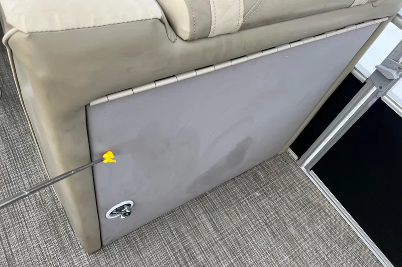 Slide: The Image of 2019 SunChaser Geneva Fish 20 Cnf boat seat with storage compartment and latch. - 39