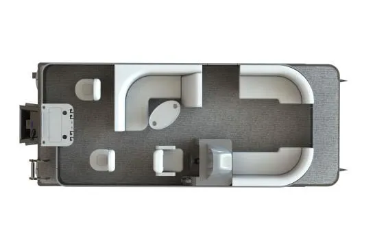Slide: The Image of Manufacturer Provided Image: Top view of 2019 SunChaser Geneva Fish 20 CNF pontoon boat interior layout. - 48