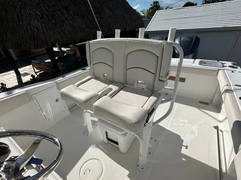 Slide: The Image of Interior of a 2021 Sea Hunt Gamefish 27 boat with dual seating. - 16