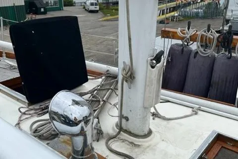 Slide: The Image of Deck of 1977 Fuji 45 MK II Ketch with sailing equipment. - 41