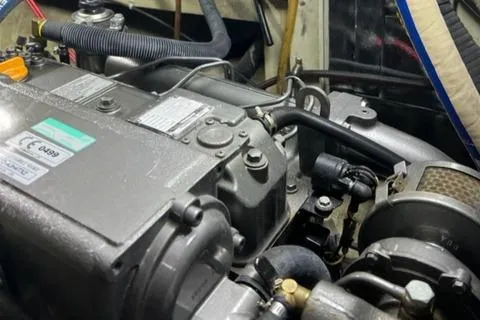 Slide: The Image of Engine compartment of a 1977 Fuji 45 MK II Ketch. - 43