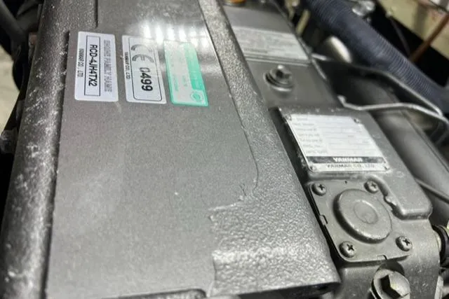 Slide: The Image of Close-up of a Fuji 45 MK II Ketch engine, year 1977. - 44