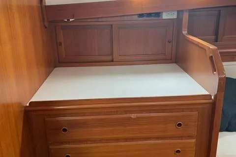 Slide: The Image of Wooden cabinet interior of a 1977 Fuji 45 MK II Ketch. - 7