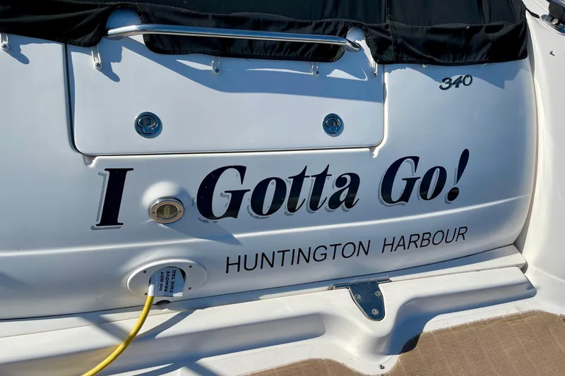 Slide: The Image of 2007 Sea Ray 340 Sundancer boat with "I Gotta Go!" name, Huntington Harbour. - 10
