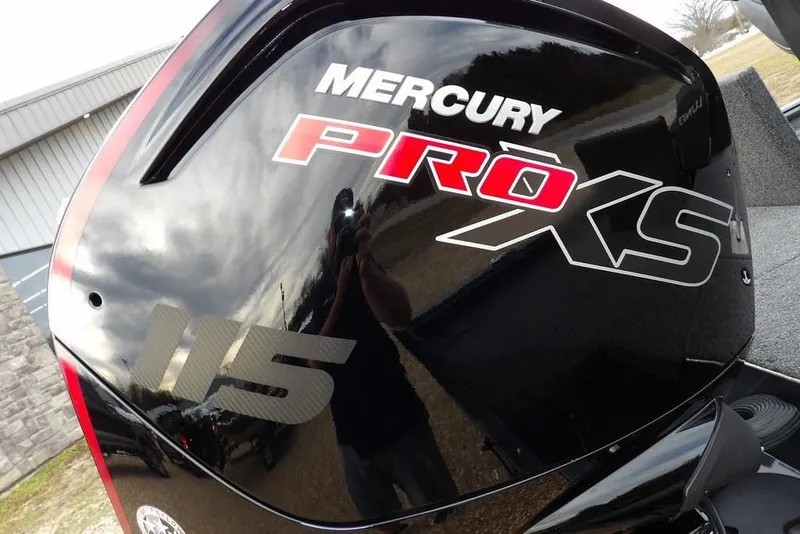 Slide: The Image of Mercury Pro XS 115 outboard motor on 2026 Lund 1875 Renegade boat. - 33