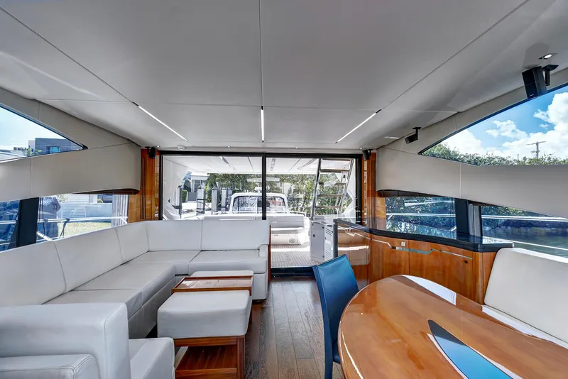 Slide: The Image of Luxurious interior of 2017 Sunseeker 68 Sport Yacht with elegant seating and modern design. - 14