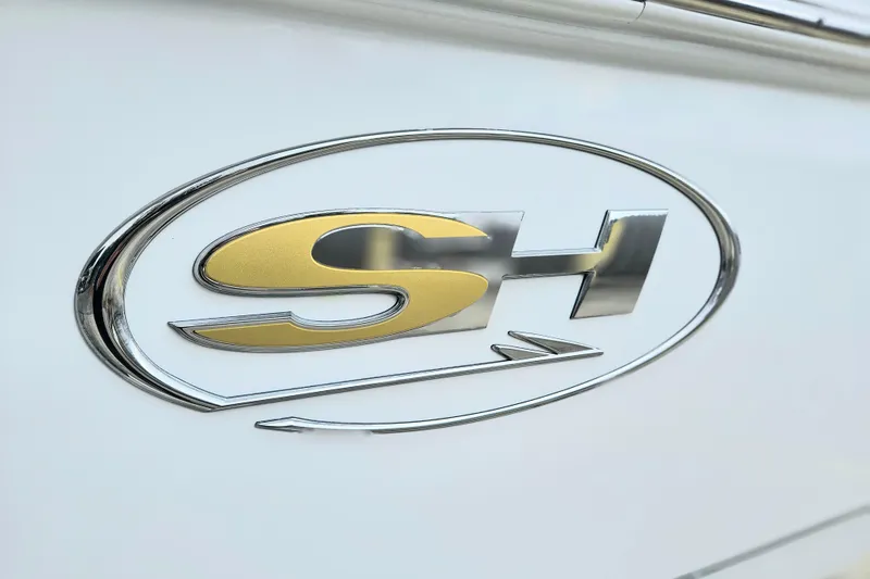 Slide: The Image of Sea Hunt BX 22 BR 2026 logo on boat exterior. - 2