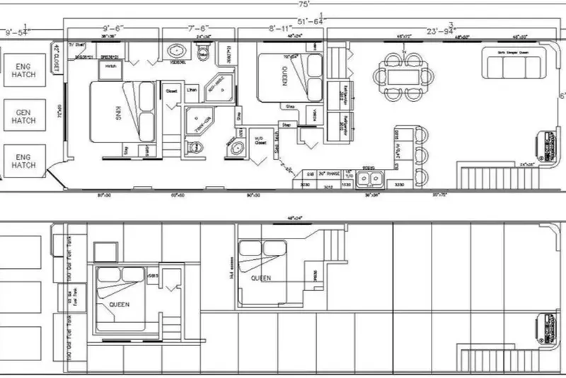 Slide: The Image of Floor plan of American Waterways Desert Rain Trip# 8, 2006, featuring bedrooms and living area. - 26