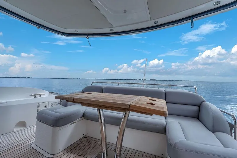 Slide: The Image of Luxurious Sunseeker Manhattan 55 yacht interior with ocean view, 2016 model. - 60