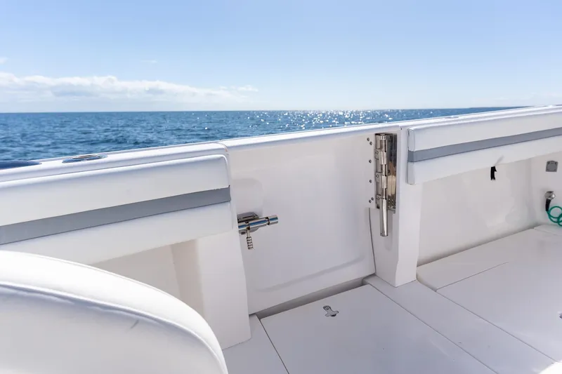 Slide: The Image of 2015 Intrepid 400 Center Console boat deck with ocean view. - 23