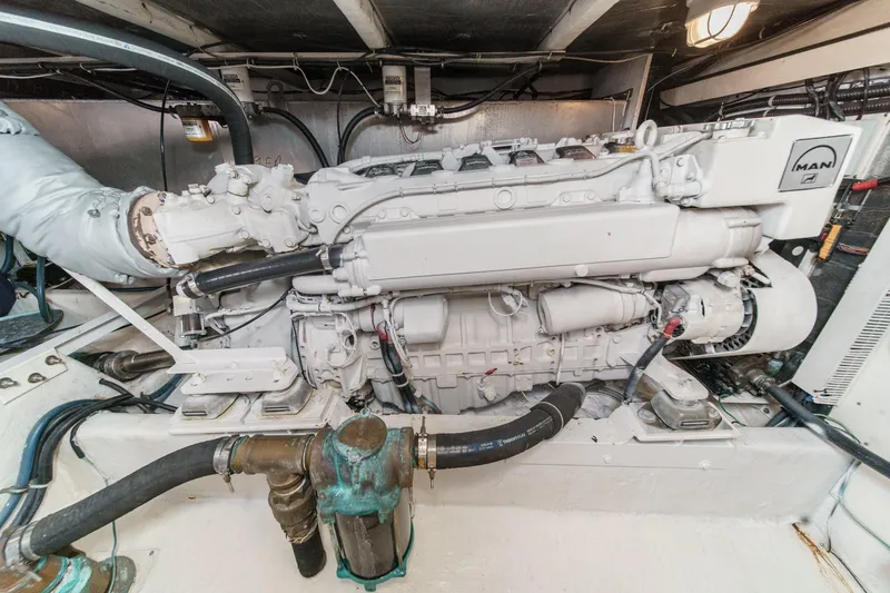 Slide: The Image of Engine room of 2000 Bayliner 5788 Pilot House Motoryacht with MAN engine. - 57