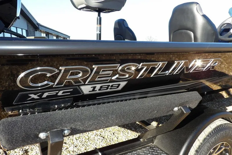 Slide: The Image of 2026 Crestliner XFC 189 boat with sleek design and comfortable seating. - 38