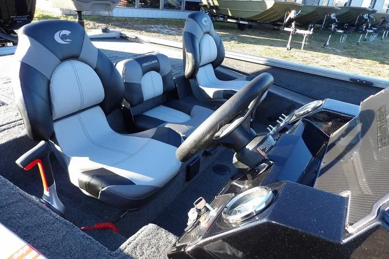 Slide: The Image of Interior view of Crestliner XFC 189 boat, model year 2026. - 14