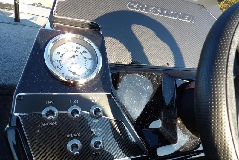 Slide: The Image of Dashboard of Crestliner XFC 189 boat, model year 2026. - 23