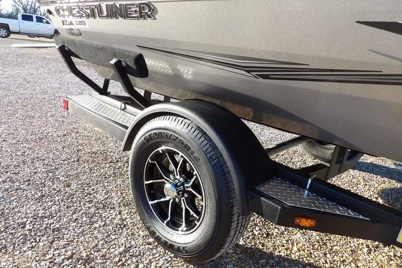 Slide: The Image of Crestliner XFC 189 2026 boat trailer with safety strap. - 40