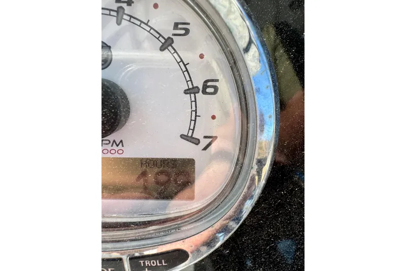 Slide: The Image of Close-up of 2018 Sea Pro 208 Bay tachometer displaying 192 hours. - 7