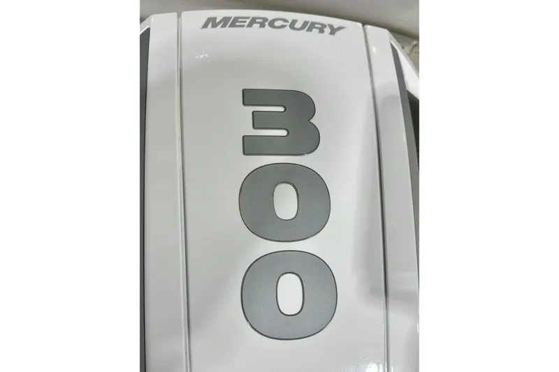 Slide: The Image of Mercury 300 engine cover on 2023 Nimbus Weekender 9 boat. - 48