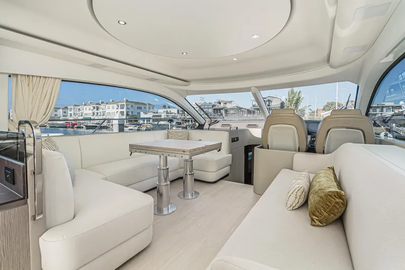 Slide: The Image of Luxurious interior of 2024 Azimut Fly 53 yacht with elegant seating and modern design. - 35