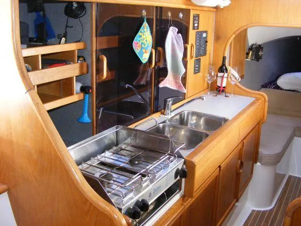 Slide: The Image of Galley area of the 2008 Seawind 1000 XL yacht. - 5