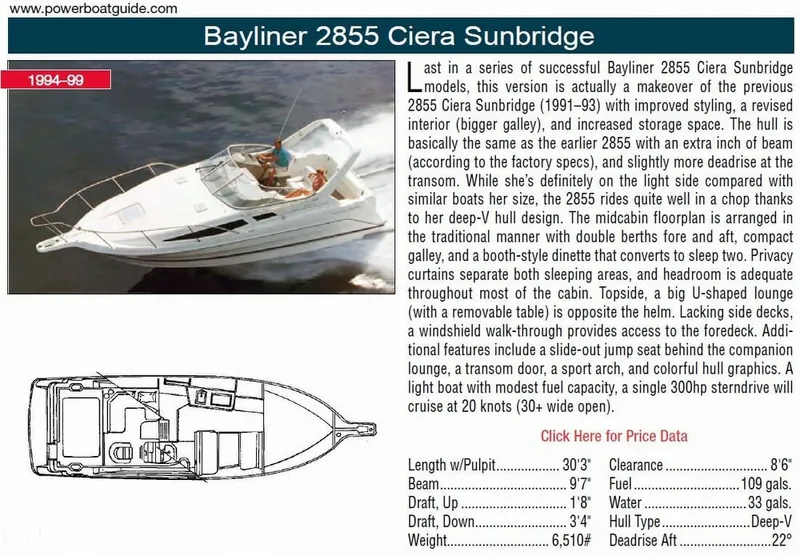 Slide: The Image of Bayliner 2855 Ciera Sunbridge 1999 - 4