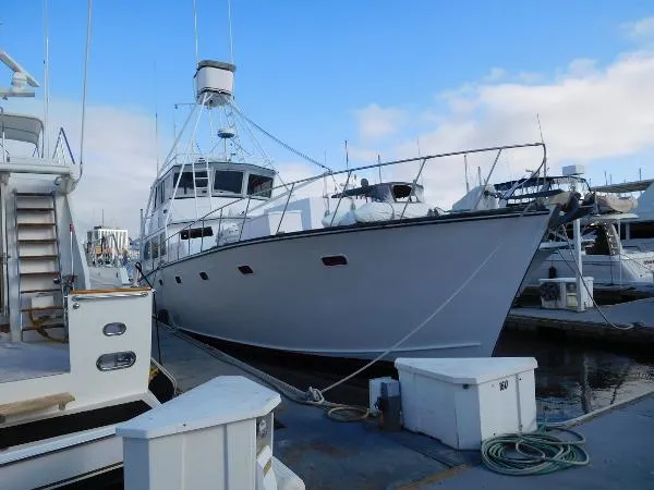 Slide: The Image of Harkers Island Flybridge Sportfisher 1970 - 1