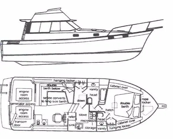 Slide: The Image of Bayliner 3888 Motoryacht 1990 - 5