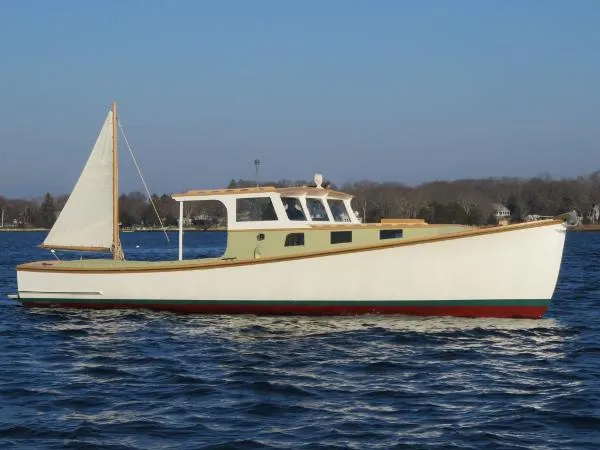 Slide: The Image of Rockland Boat Company Lobster Boat 1955 - 0