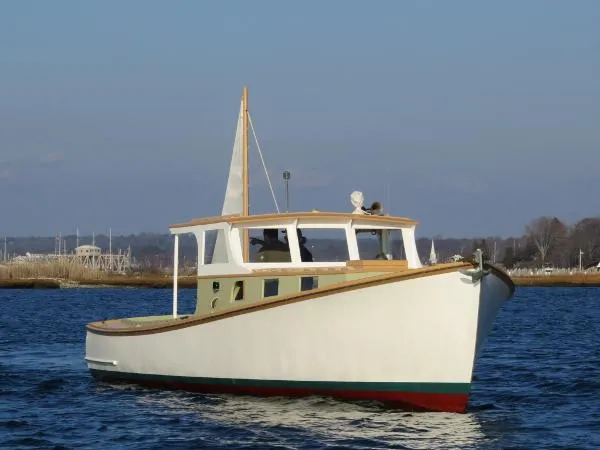 Slide: The Image of Rockland Boat Company Lobster Boat 1955 - 1