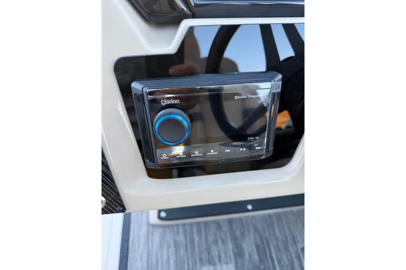 Slide: The Image of Dashboard of 2026 Viaggio x22u featuring Clarion audio system. - 22