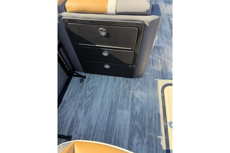 Slide: The Image of 2026 Viaggio X22Q interior with storage drawers and stylish flooring. - 11